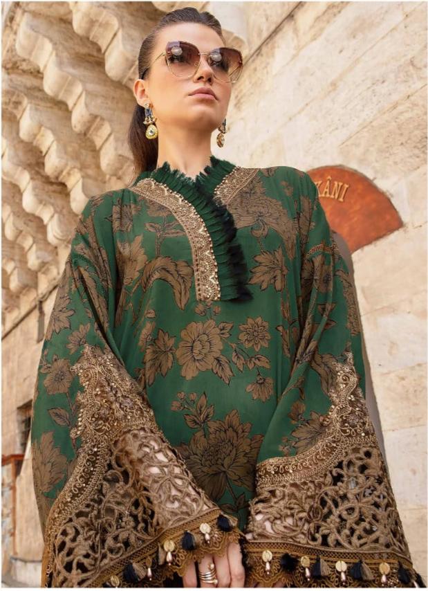 ALZOHAIB 1085 PURE COTTON PRINT WITH EMBRODAIRY PATCHES PAKISTANI SUIT