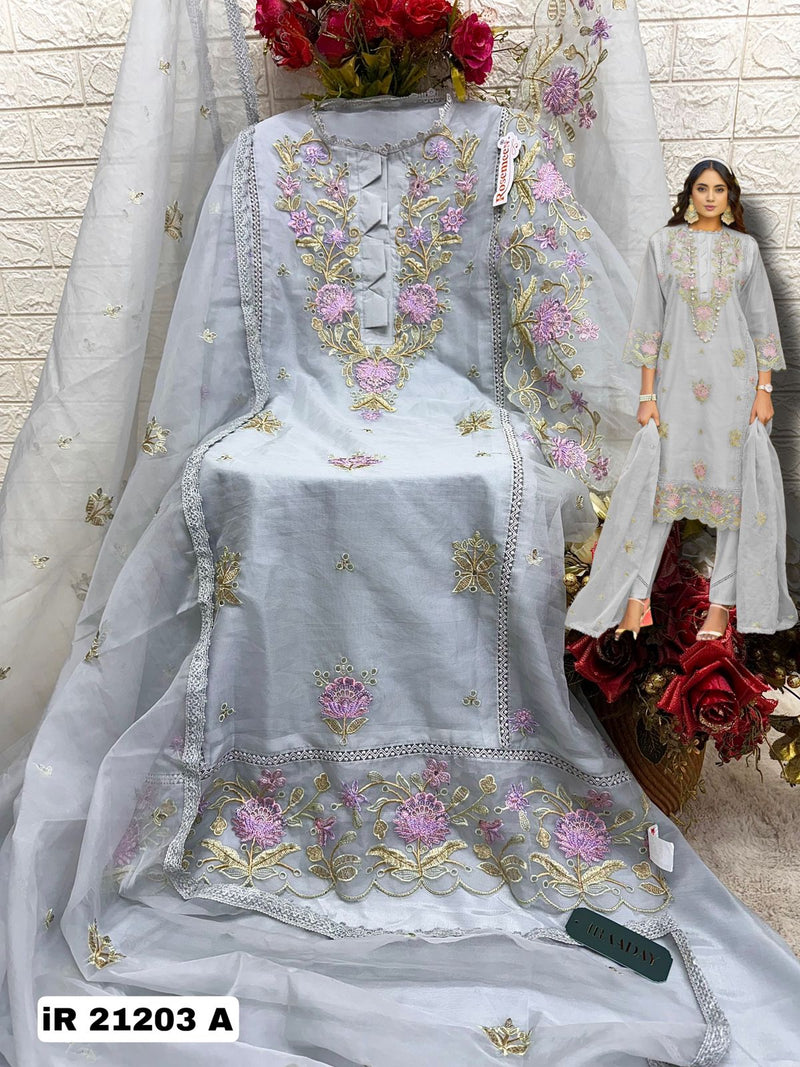 FEPIC ROSEMEEN DNO 21203 A IRAADAY EMBROIDERED WITH HEAVY HANDWORK PAKISTANI SUIT SINGLE