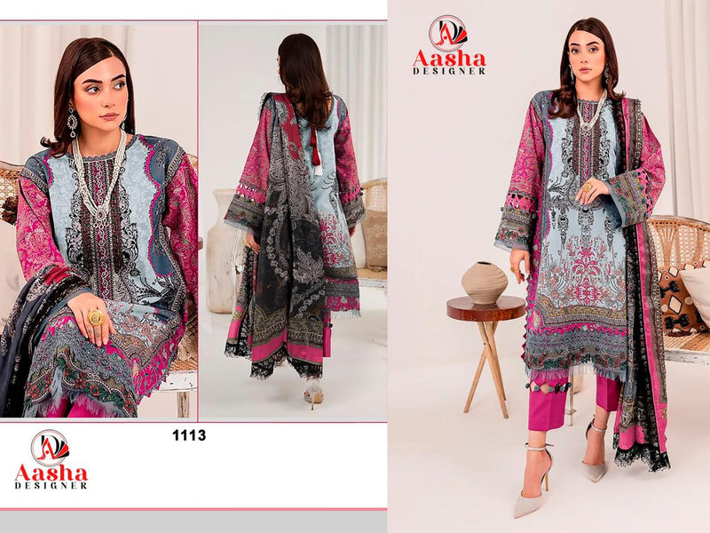 AASHA 1113 PURE COTTON PRINT DAILY WEAR PAKISTANI SUIT