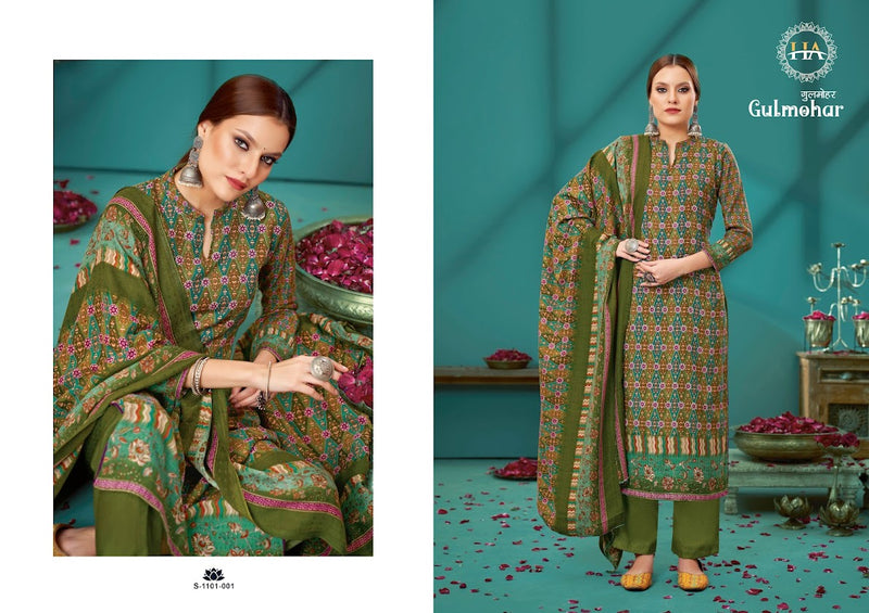 HARSHIT FASHION GULMOHAR S 1101 001 PASHMINA WITH ATTRACTIVE LOOK FESTIVAL WEAR SALWAR SUIT