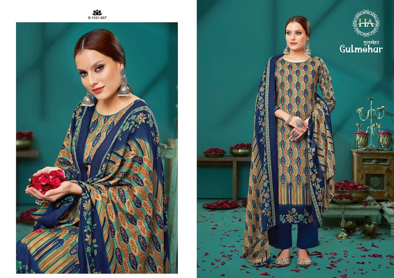 HARSHIT FASHION GULMOHAR S 1101 007 PASHMINA WITH ATTRACTIVE LOOK FESTIVAL WEAR SALWAR SUIT