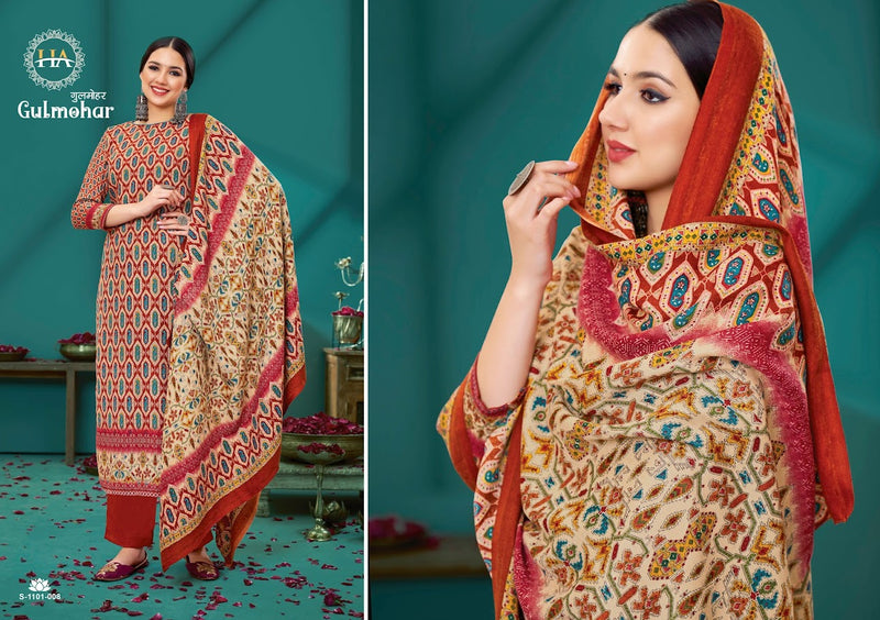 HARSHIT FASHION GULMOHAR S 1101 008 PASHMINA WITH ATTRACTIVE LOOK FESTIVAL WEAR SALWAR SUIT