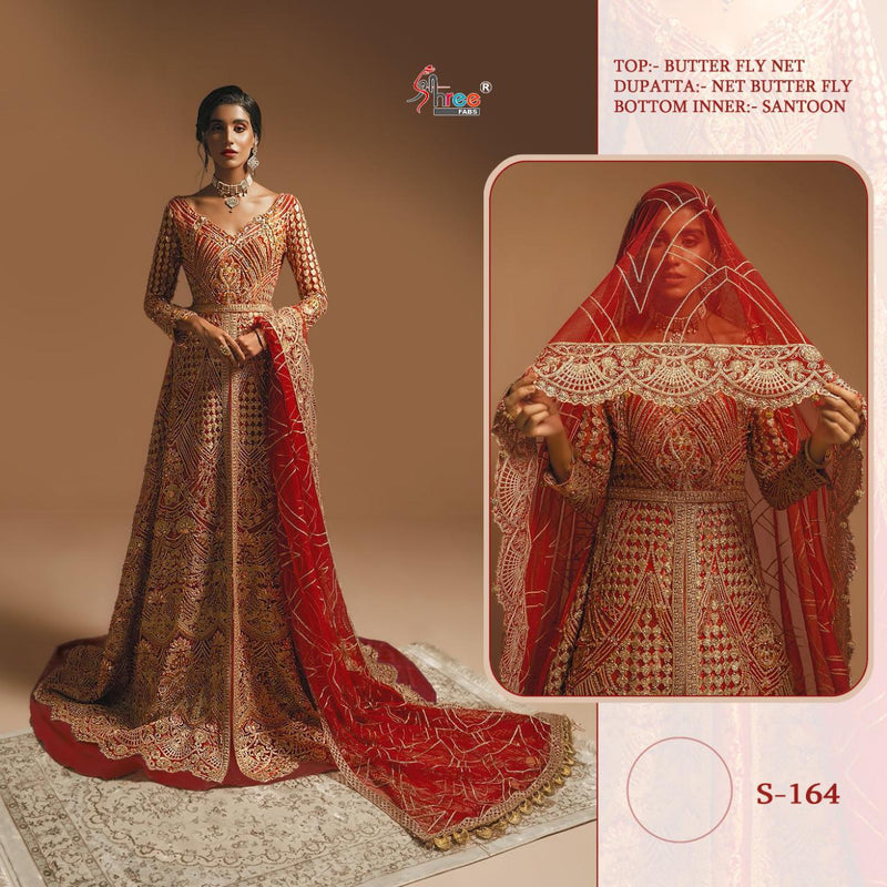 Shree Fabs S-164 Red Edition Heavy Net Pakistani Designer Salwar Kameez