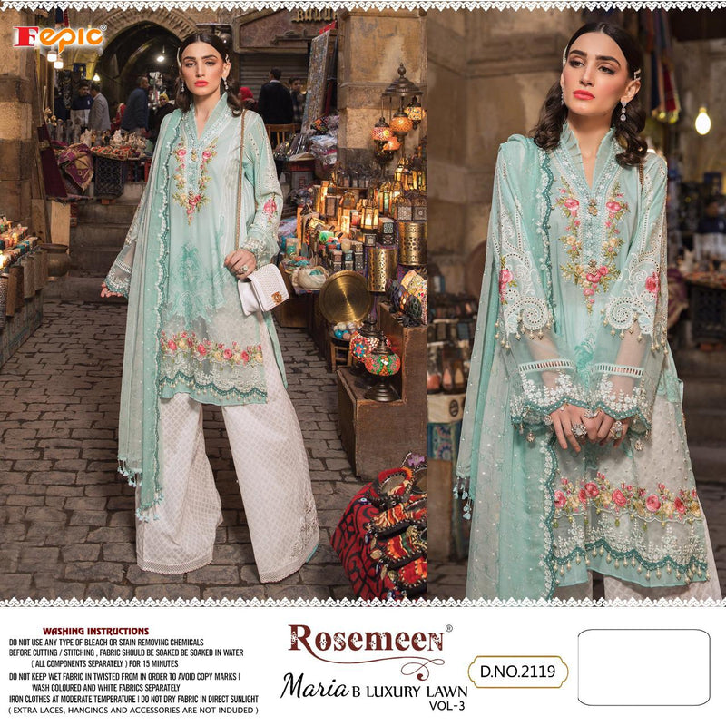 Fepic Rosemeen 2119 Cotton With Embroidery Work Wedding Wear Exclusive Designer Salwar Kameez