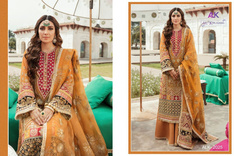 AL KHUSHBU GISELE VOL 1 ALK 2025 GEORGETTE DESIGNER PARTY WEAR SALWAR SUIT SINGLE