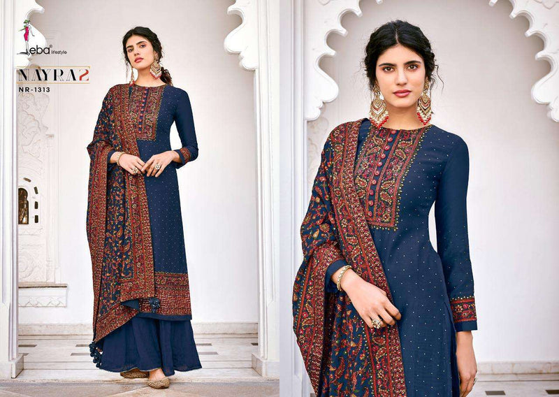 EBA LIFESTYLE NYRA VOL 2 1313 VISCOSE SILK EMBROIDERY SALWAR SUIT IN WHOLESALE