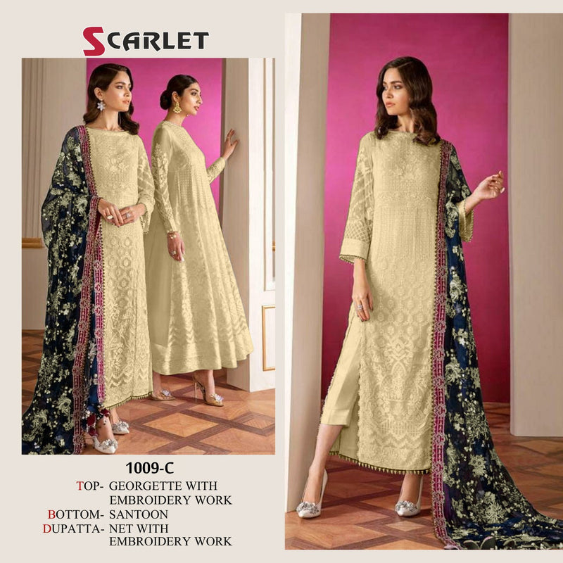 Scarlet Georgget Elegent Fancy Salwar Suit