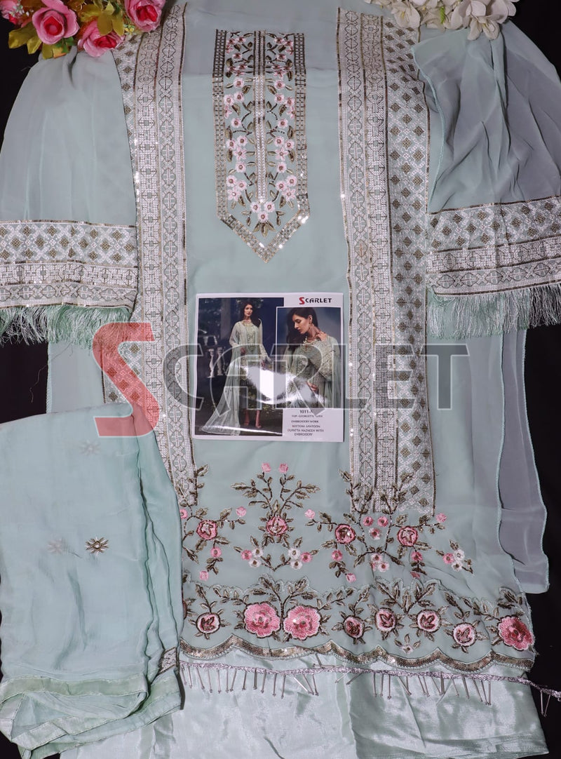 Scarlet Georgget Regal Fancy Salwar Suit