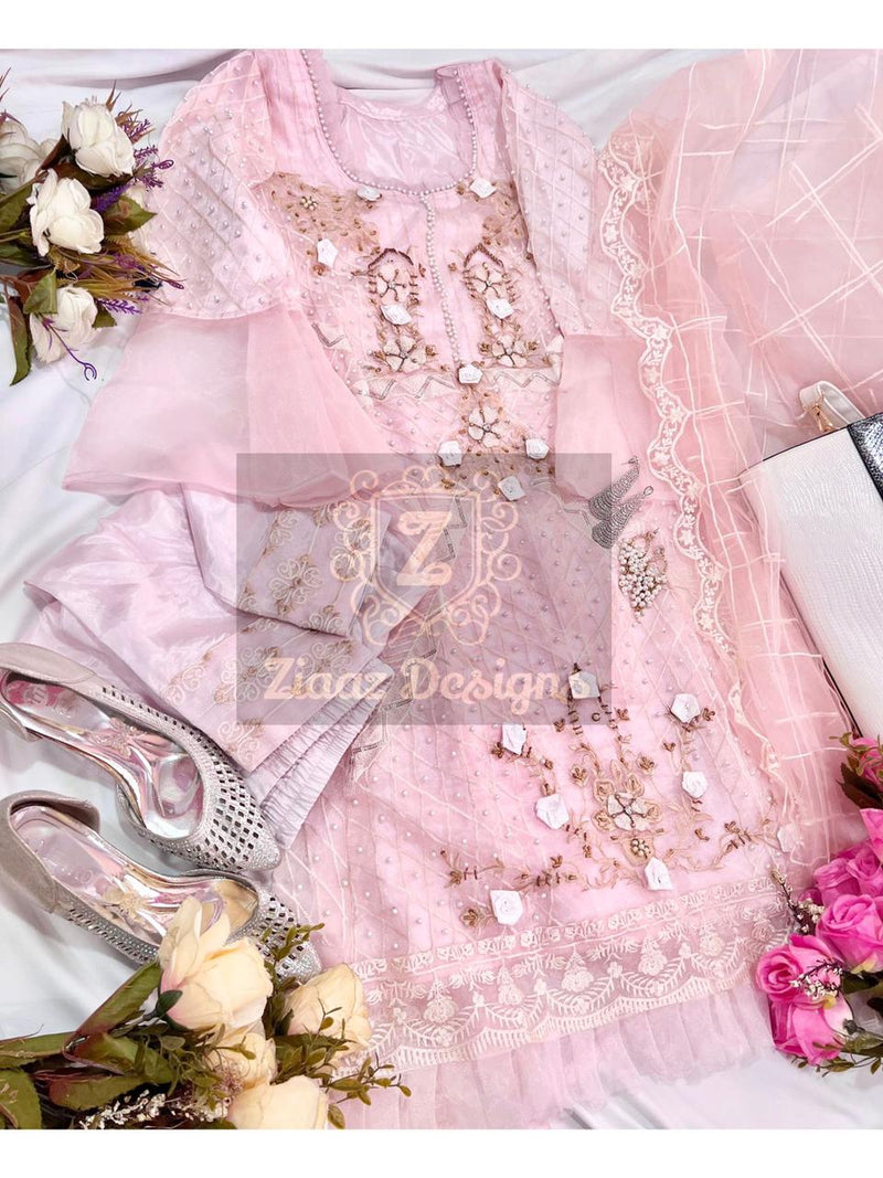 ZIAAZ DESIGN NOOR PINK VOL 2 CATCHY LOOK SALWAR SUIT SINGLE