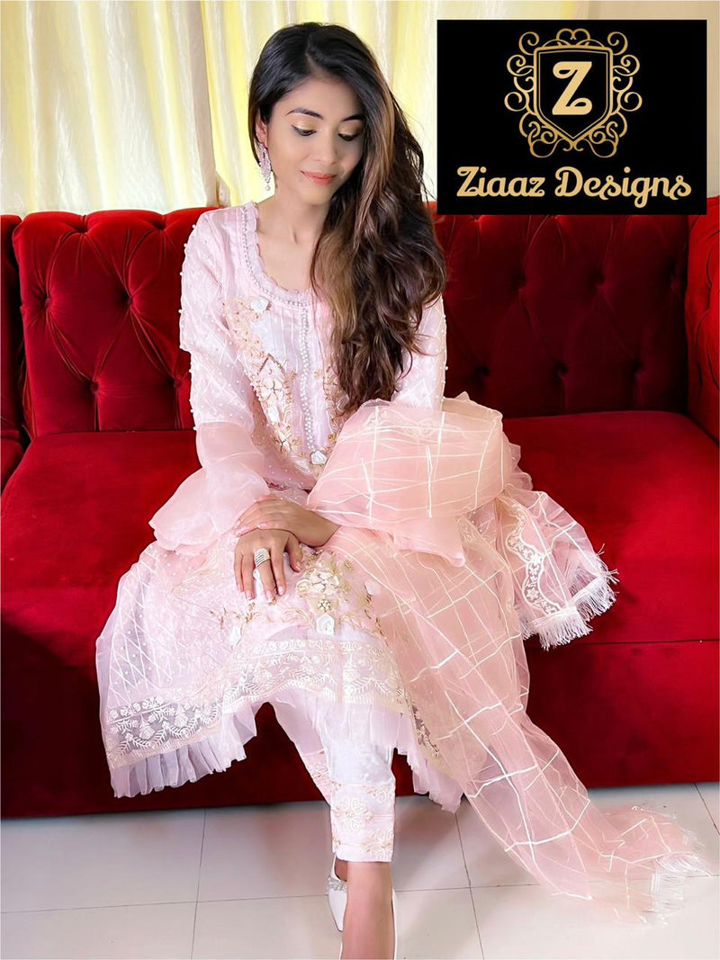 ZIAAZ DESIGN NOOR PINK VOL 2 CATCHY LOOK SALWAR SUIT SINGLE