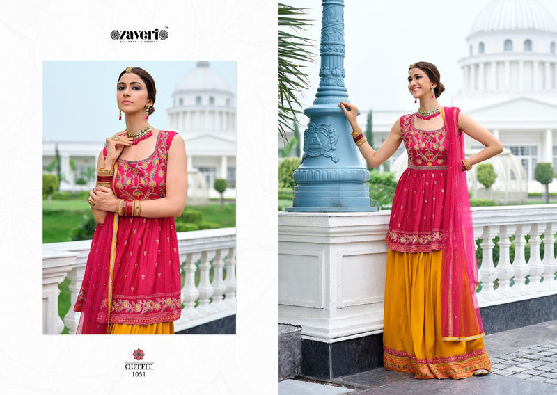 ZAVERI OUTFIT VOL 2 1051 COLLECTION PEPLUM STYLE SHARARA