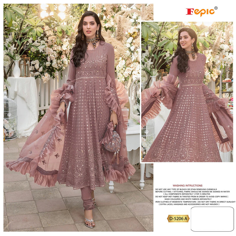 FEPIC ROSEMEEN DNO 5206 A GEORGETTE WITH HEAVY EMBROIDERY STYLISH DESIGNER