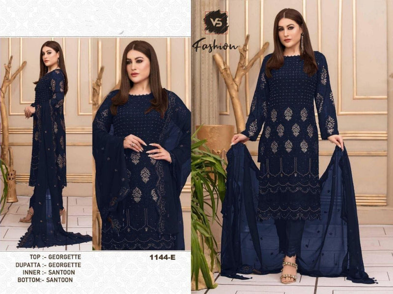 VS FASHION D NO 1144 E GEORGETTE STYLISH DESIGNER PAKISTANI PARTY WEAR SALWAR SUIT