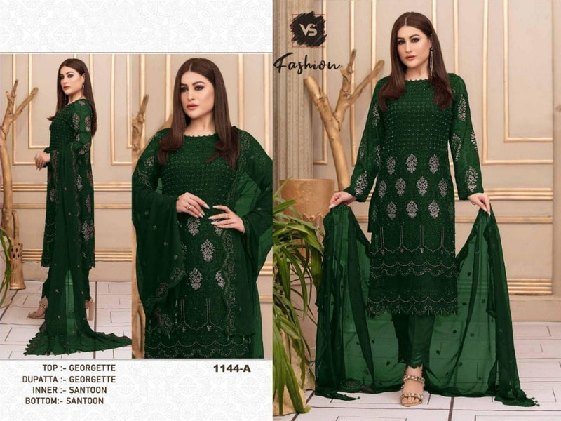 VS FASHION D NO 1144 A GEORGETTE STYLISH DESIGNER PAKISTANI PARTY WEAR SALWAR SUIT