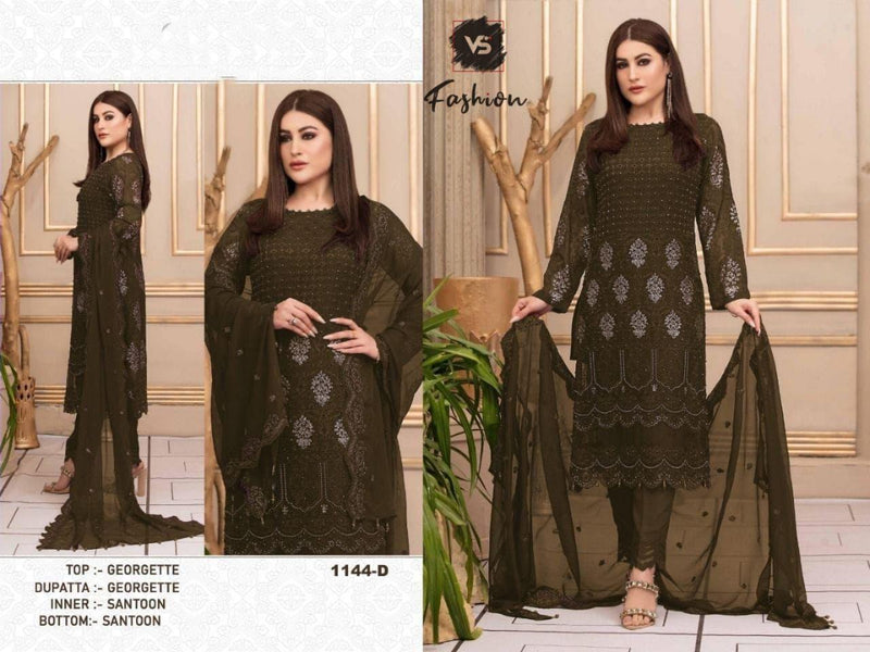 VS FASHION D NO 1144 D GEORGETTE STYLISH DESIGNER PAKISTANI PARTY WEAR SALWAR SUIT