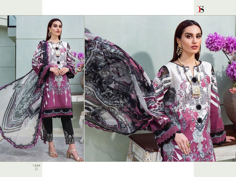 HIT DESIGNS D NO 1444 COTTON STYLISH DESIGNER PRINTED WORK PAKISTANI SALWAR SUIT