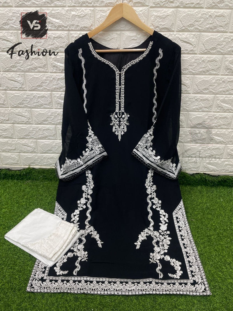 VS FASHION 601 B GEORGETTE Designer stylish Tunic Heavy Embroidery & Stylish KURTI
