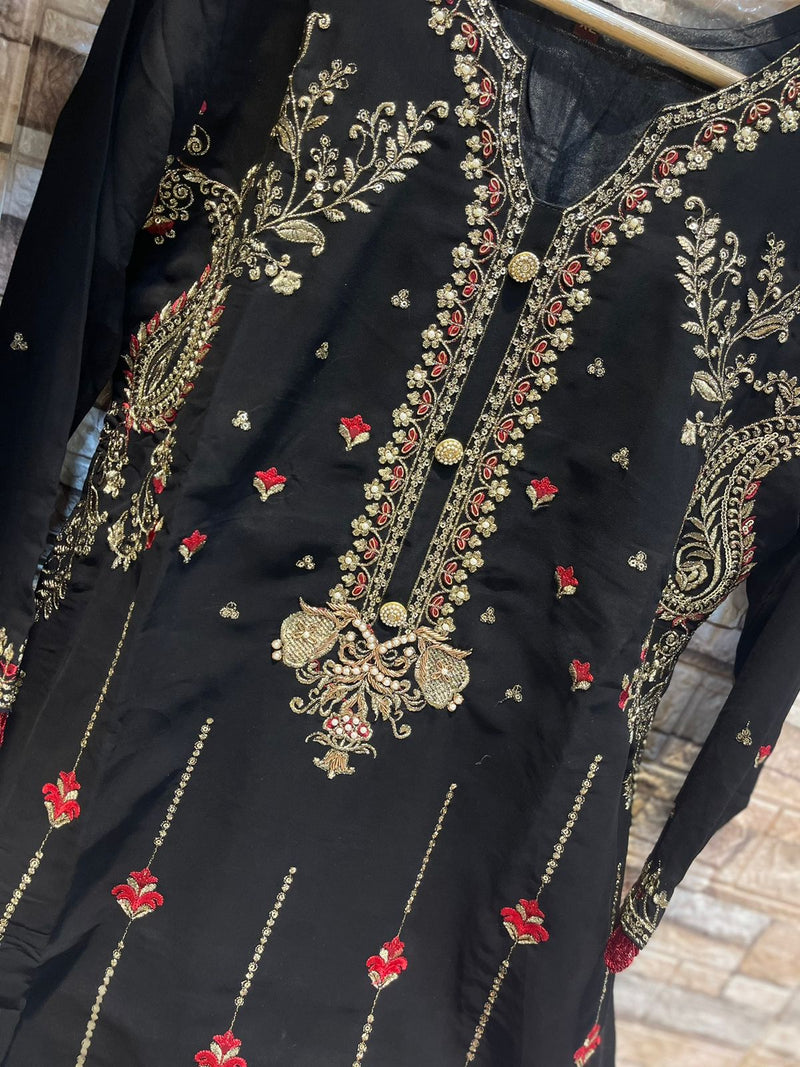 Deepsy D no 279 Georgette With Heavy Embroidery Work Ready To Wear Pakistani Suit