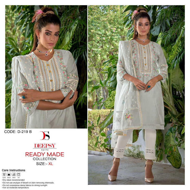 DEEPSY D NO 219 GEORGETTE WITH HEAVY EMBROIDERY WORK READY TO WEAR PAKISTANI SUIT
