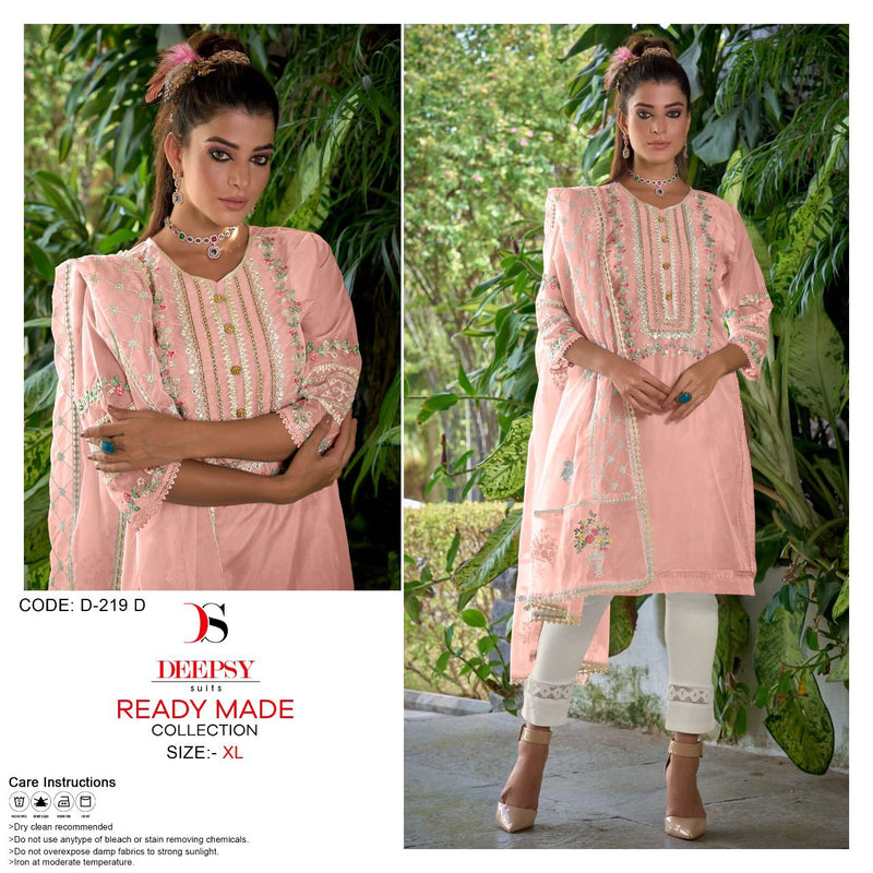 DEEPSY D NO 219 D GEORGETTE WITH HEAVY EMBROIDERY WORK READY TO WEAR PAKISTANI SUIT