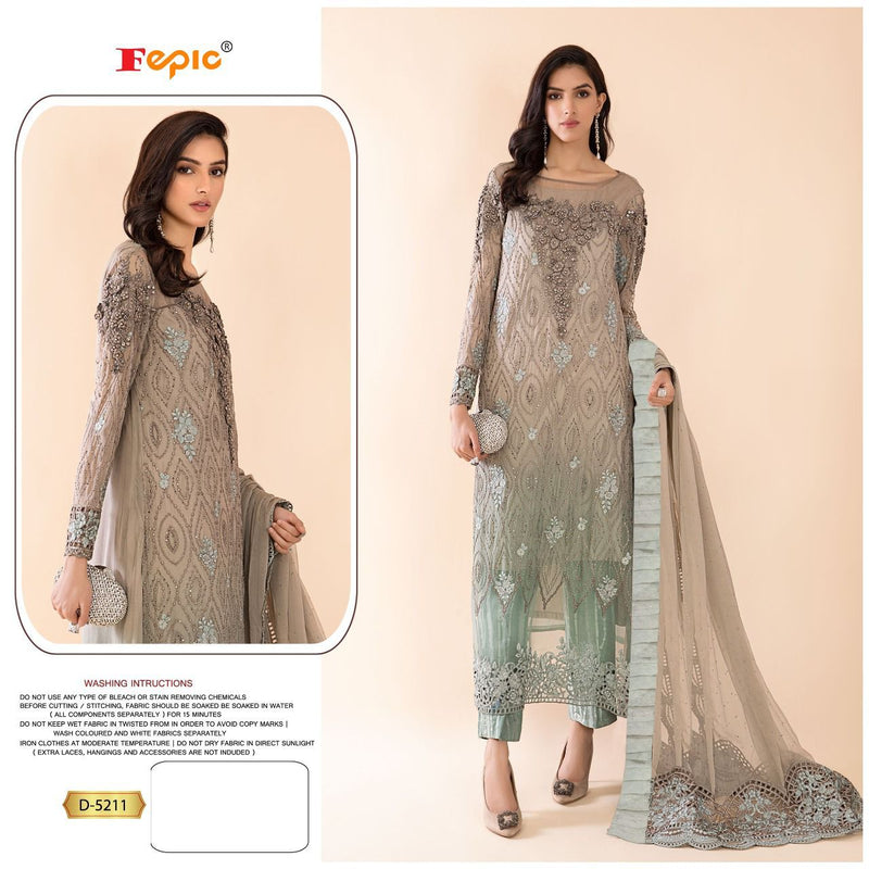 FEPIC D NO 5211 GEORGETTE EITH HEAVY EMBROIDERY WORK READY TO WEAR PAKISTANI SUIT