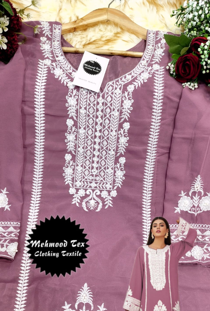 MEHMOOD TEX VOL 11 GEORGETTE WITH HEAVY EMBROIDERY HAND WORK BEST DESIGNER CASUAL WEAR PAKISTANI SUIT