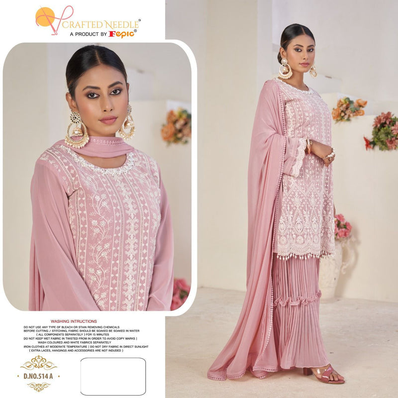 FEPIC D NO 514 A GEORGETTE WITH HEAVY EMBROIDERY WORK BEST DESIGNER CASUAL WEAR PAKISTANI SUIT