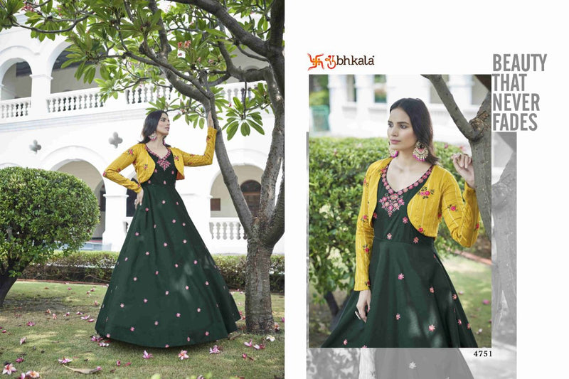 SHUBHKALA D NO 4751 GEORGETTE WITH HEAVY EMBROIDERY WORK FASTIVAL WEAR DESIGNER PAKISTANI SUIT