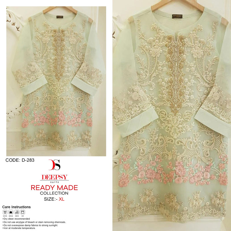 DEEPSY D NO D 283 GEORGETTE WITH HEAVY EMBROIDERY WORK CASUAL WEAR DESIGNER PAKISTANI SUIT