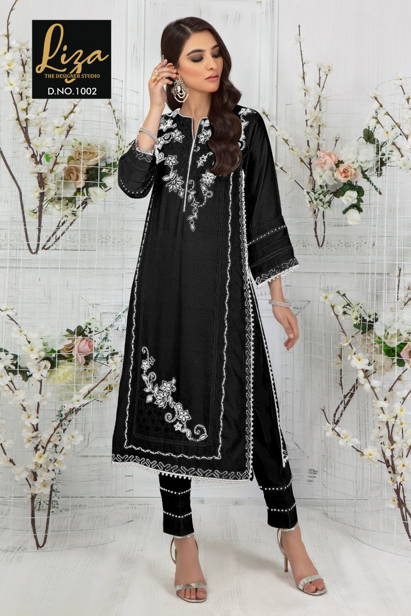 LIZA D NO 1002 GEORGETTE WITH HEAVY EMBROIDERY WORK READY TO WEAR PAKISTANI SUIT