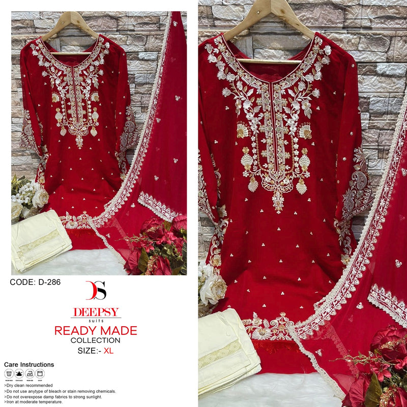 DEEPSY D NO D 286 GEORGETTE WITH HEAVY EMBROIDERY WORK STYLISH DESIGNER CASUAL WEAR PAKISTANI SUIT