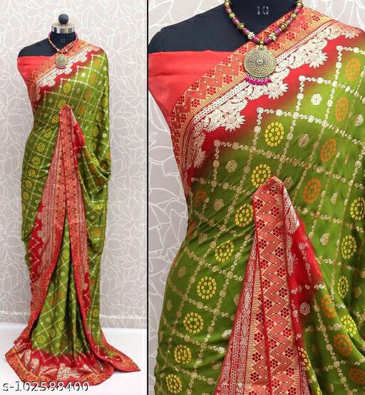 BANDHANI SAREE VOL 1 GEORGETTE WITH GREEN COLOUR PRINTED DESIGNER CASUAL WEAR SAREES