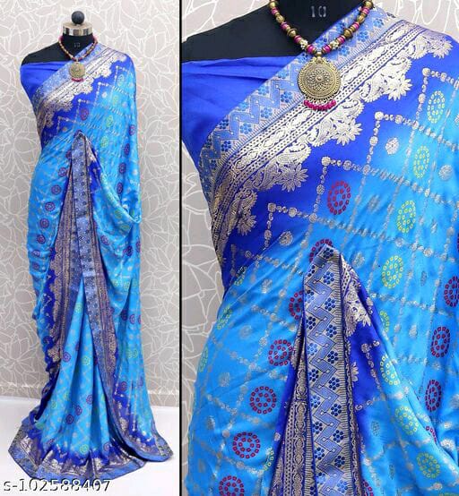 BANDHANI SAREE VOL 1 GEORGETTE WITH BLUE COLOUR PRINTED DESIGNER CASUAL WEAR SAREES