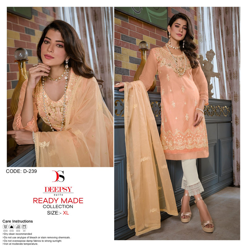 DEEPSY D NO D 239 GEORGETTE WITH HEAVY EMBROIDERY WORK READY TO WEAR PAKISTANI SUIT