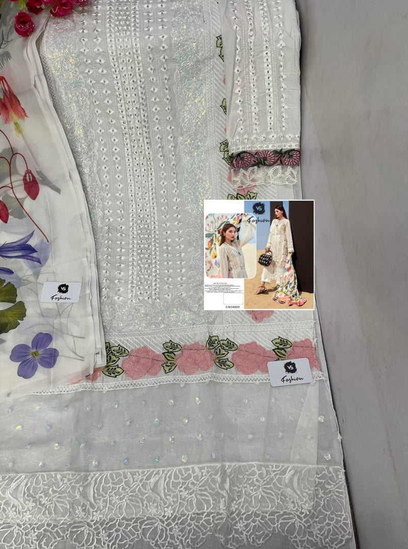 VS FASHION D NO 40009 GEORGETTE WITH HEAVY EMBROIDERY WORK READY TO WEAR PAKISTANI SUIT