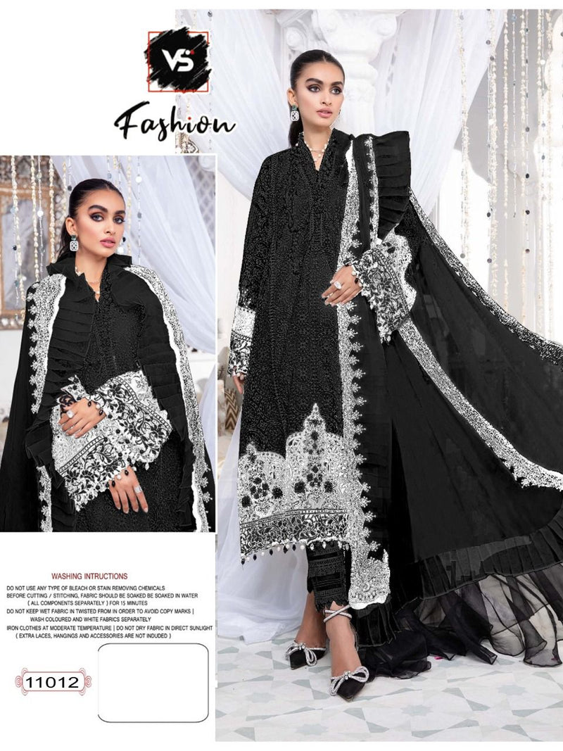 VS FASHION D NO 11012 GEORGETTE WITH HEAVY EMBROIDERY BEST DESIGNER CASUAL WEAR PAKISTANI SUIT
