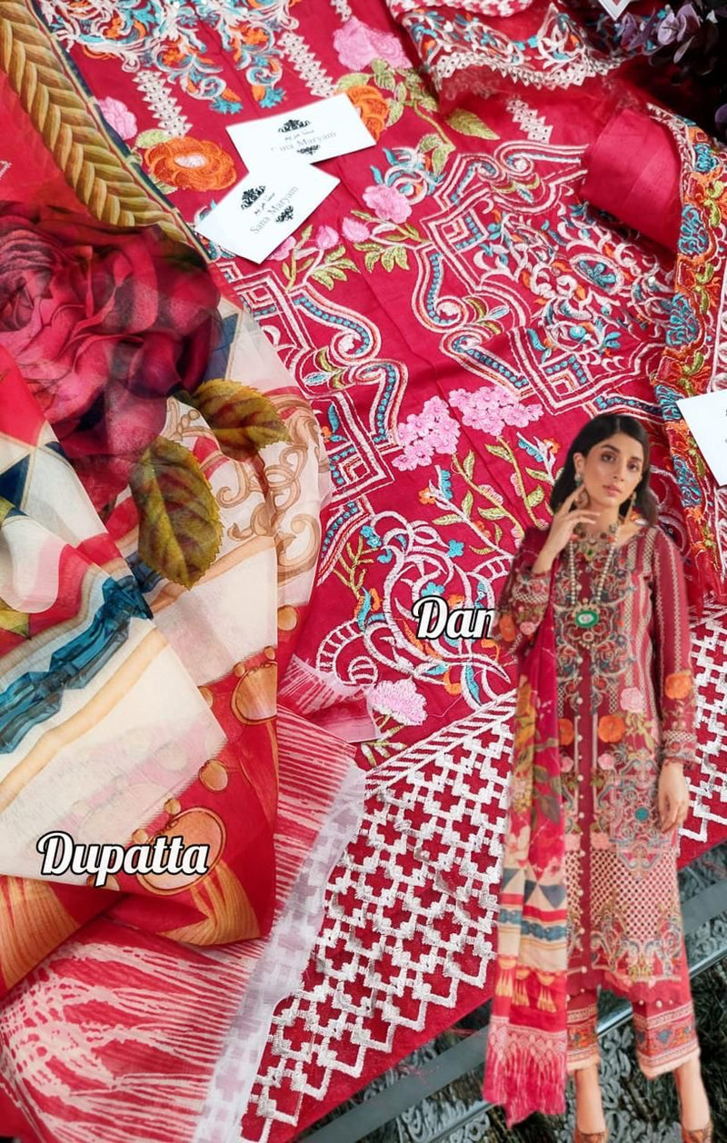 SANA MARYAM D NO 123 GEORGETTE WITH HEAVY EMBROIDERY WORK READY TO WEAR PAKISTANI SUIT