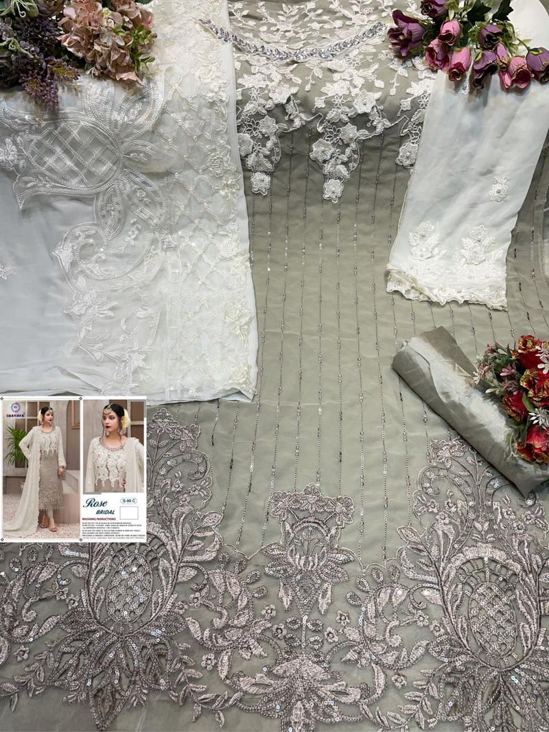 SHANAYA ROSE BRIDEL S 98 C FAUX GEORGETTE DESIGNER BRIDAL WEAR SALWAR SUIT
