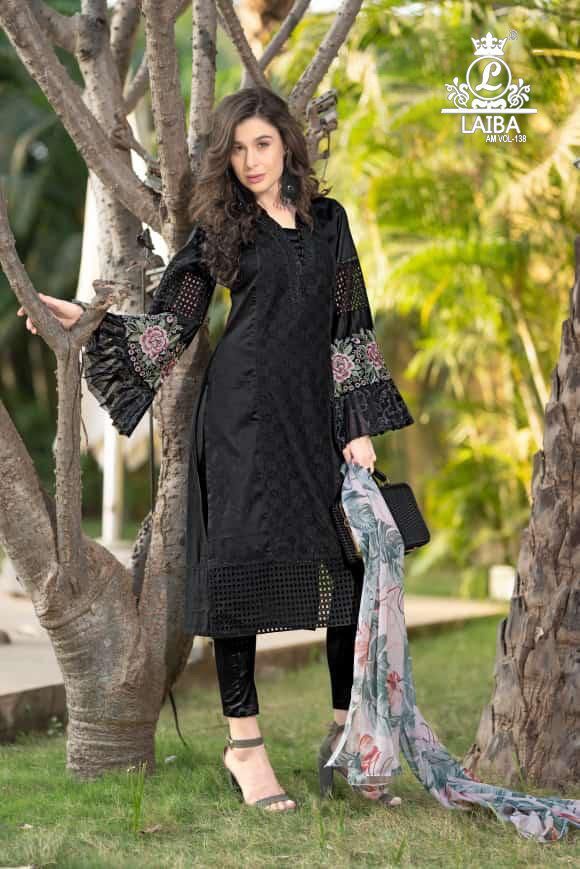 LAIBA VOL 138 GEORGETTE WITH HEAVY EMBROIDERY WORK READY TO WEAR PAKISTANI SUIT