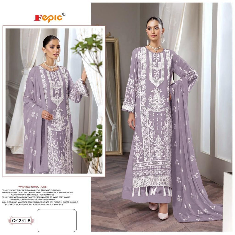 FEPIC D NO C 1241 B GEORGETTE WITH CASUAL LOOK STYLISH DESIGNER PAKISTANI SUIT