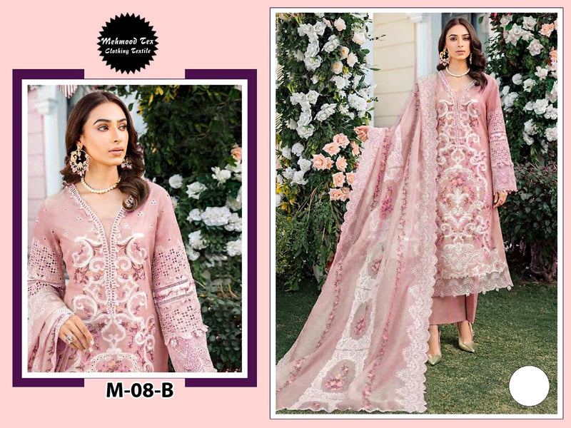 MEHMOOD TEX D NO 08 B GEORGETTE WITH HEAVY EMBROIDERY WORK FANCY WORK STYLISH DESIGNER PAKISTANI SUIT
