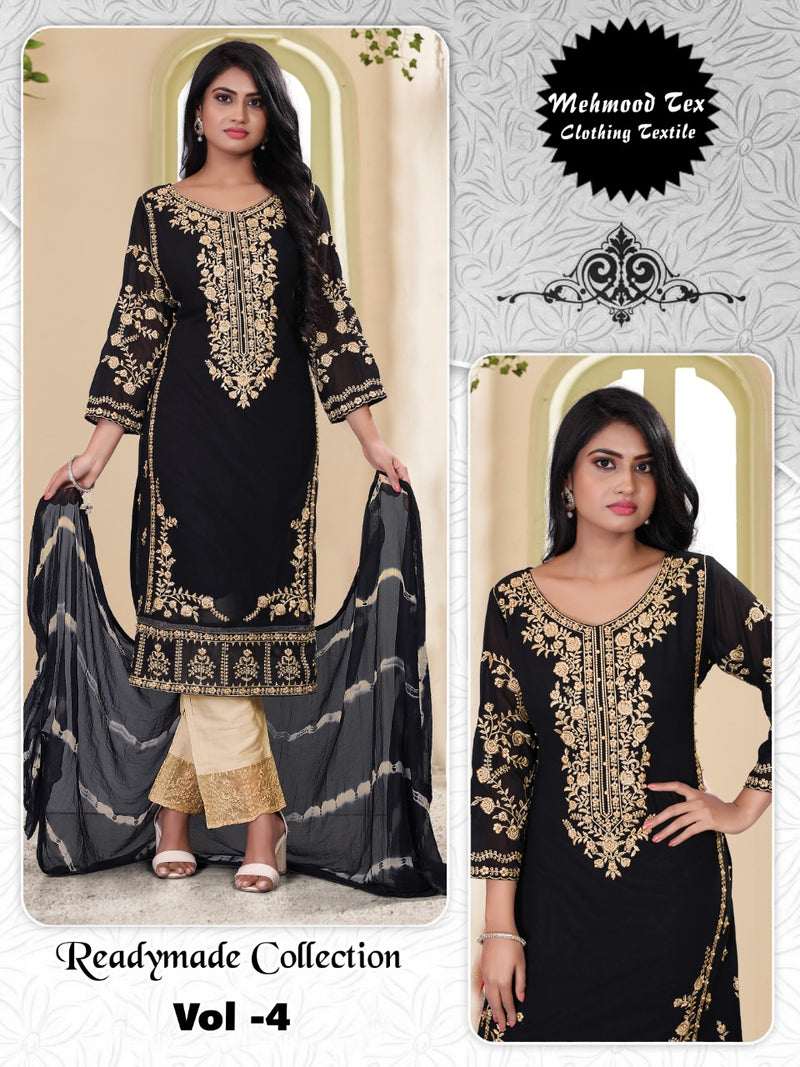 MEHMOOD TEX VOL 4  GEORGETTE EMBROIDERY WITH HAND WORK PAKISTANI PARTY WEAR KURTI