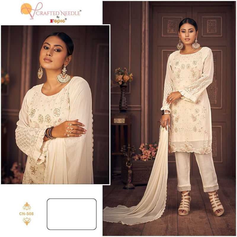 CRAFTED NEEDLE CN 508 GEORGETTE WITH CASUAL LOOK STYLISH SALWAR KAMEEZ