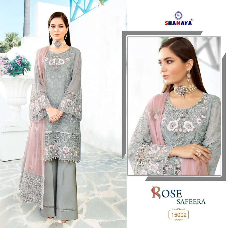 SHANAYA ROSE SAFEERA 15002 GEORGETTE WITH EMBROIDERY FANCY LOOK PARTY WEAR PAKISTANI SUIT