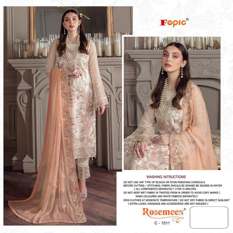 FEPIC ROSEMEEN 1511 C GEORGETTE WITH STYLISH DESIGNER PARTY WEAR PAKISTANI SUIT