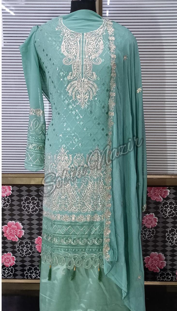 SOBIA NAZIR D NO 1003 GEORGETTE WITH ATTRACTIVE LOOK WEDDING WEAR PAKISTANI SUIT