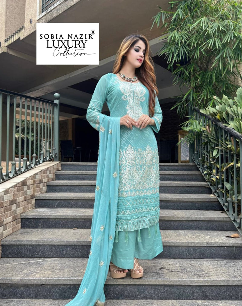 SOBIA NAZIR D NO 1003 GEORGETTE WITH ATTRACTIVE LOOK WEDDING WEAR PAKISTANI SUIT
