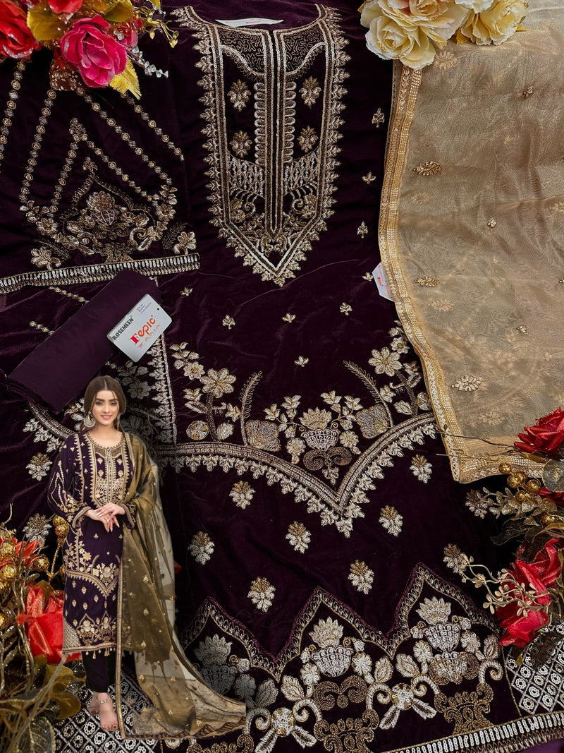 Fepic Rosemeen C 1269 A Organza With Embroidery Work Stylish Designer Wedding Wear Salwar Kameez