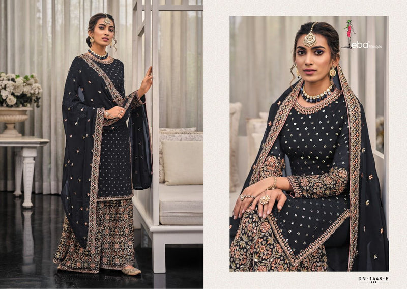 Eba Lifestyle Shagun 1448 E Georgette with Beautiful Embroidery Work Stylish Designer Wedding Wear Salwar Kameez