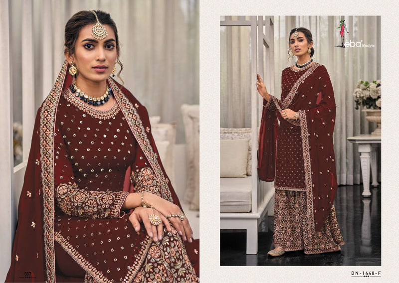 Eba Lifestyle Shagun 1448 F Georgette with Beautiful Embroidery Work Stylish Designer Wedding Wear Salwar Kameez